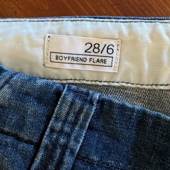 1969 Gap Boyfriend Flare Jeans Blue Denim Size 28/6 - Picture 3 of 9